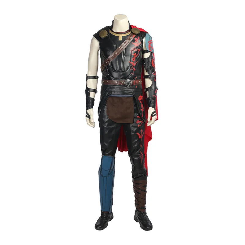 Thorsall Red Cloak Costume Ragnarok Arena Gladiator Exotic Pants Cosplay Anime Costume Combat Suit Set