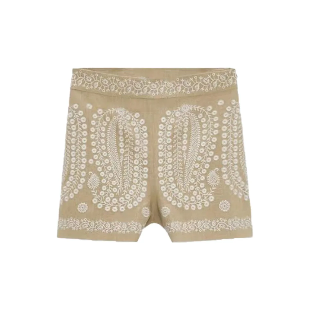 

Шорты Zach AiIsa женские с вышивкой, Яркие модные прямые повседневные штаны с завышенной талией, лето