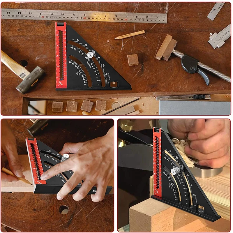 Акция! Складная треугольная квадратная линейка 6 дюймов с многофункциональной