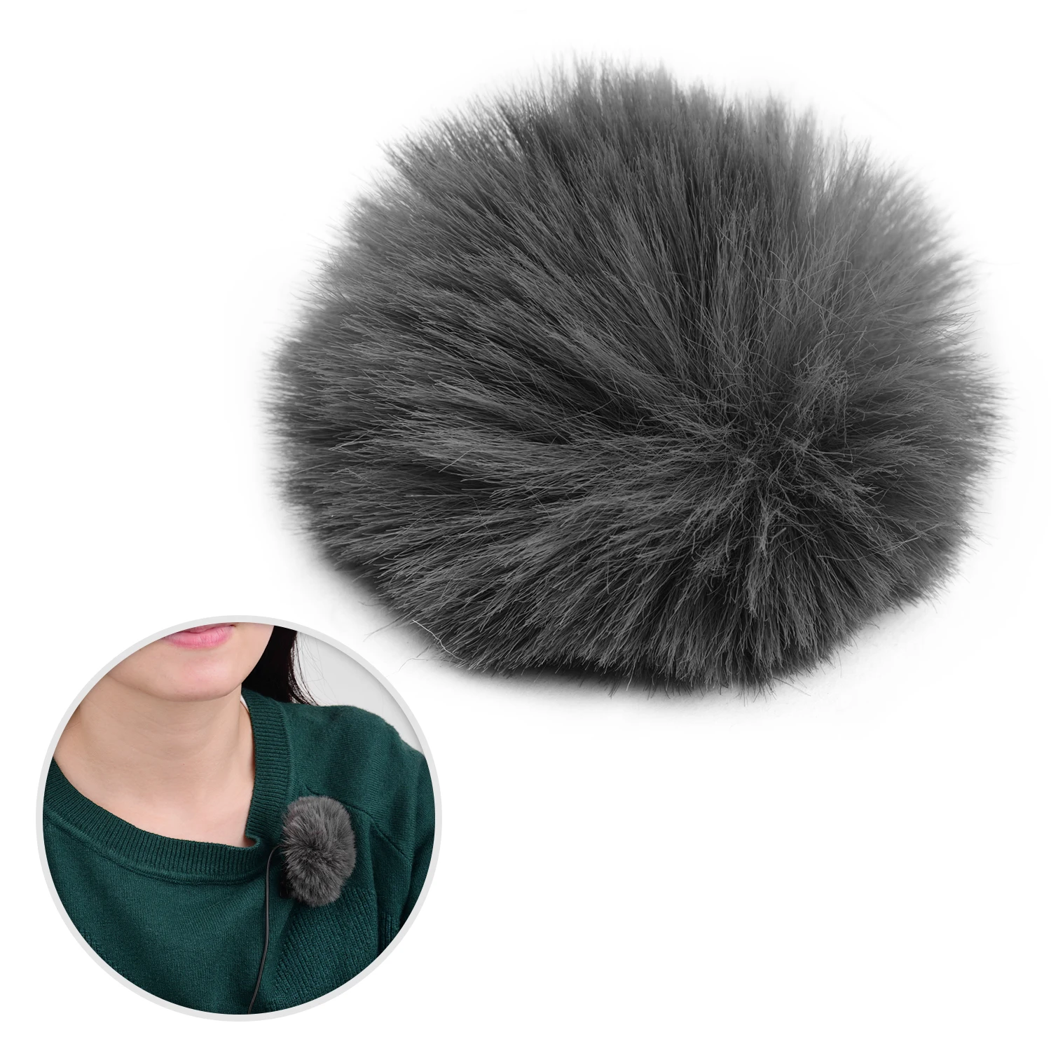 

Microphone Clip-on Lavalier Windscreen Furry Windshield Mic Muff Compatible with Boya M1 and Other Most Lapel Microphones