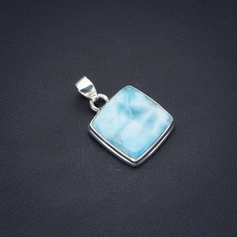 

StarGems Larimar Handmade 925 Sterling Silver Pendant 1" F3448