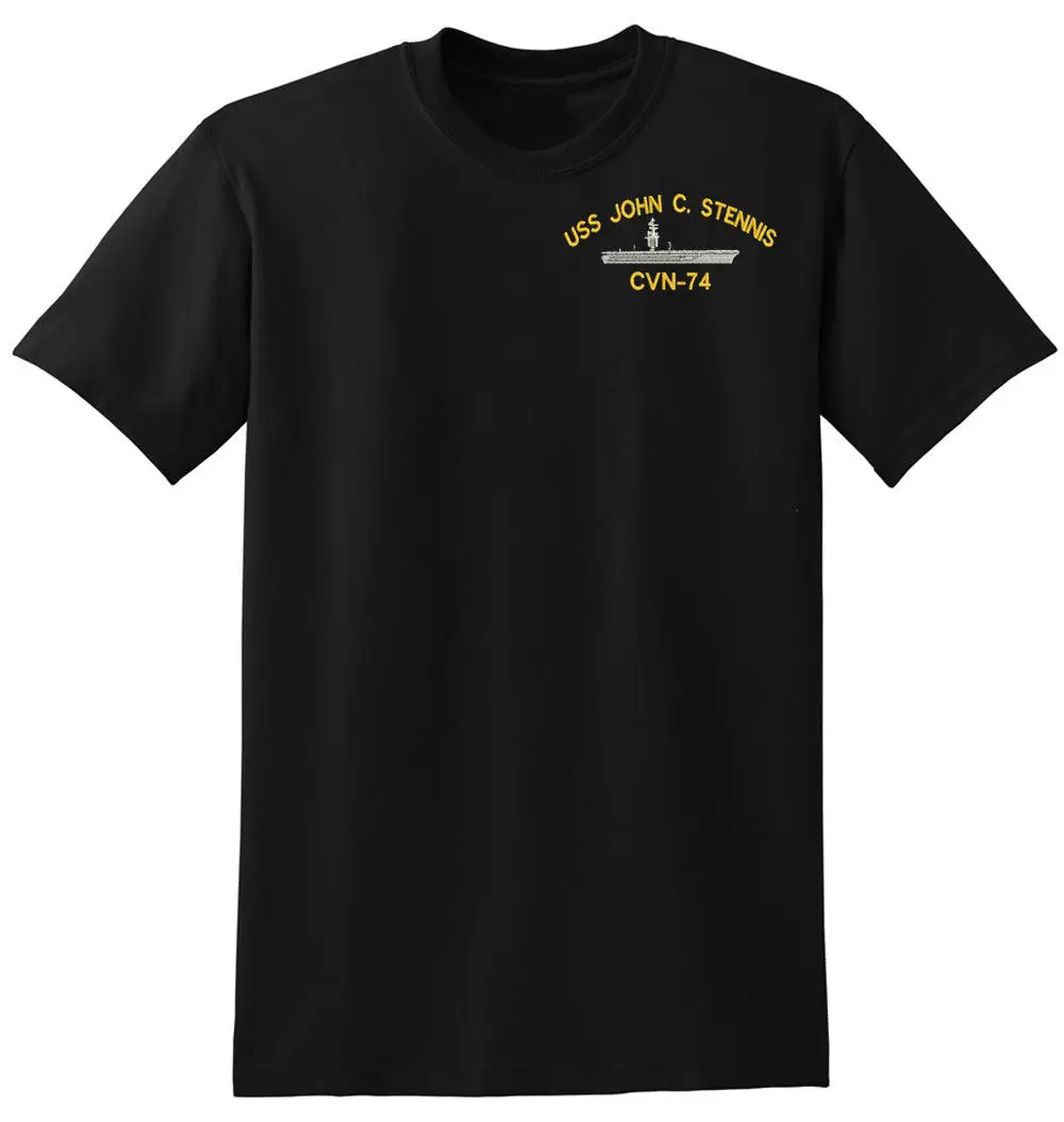 

USS John C. Stennis (CVN 74) Aircraft Carrier T-Shirt 100% Cotton O-Neck Short Sleeve Casual Mens T-shirt Size S-3XL