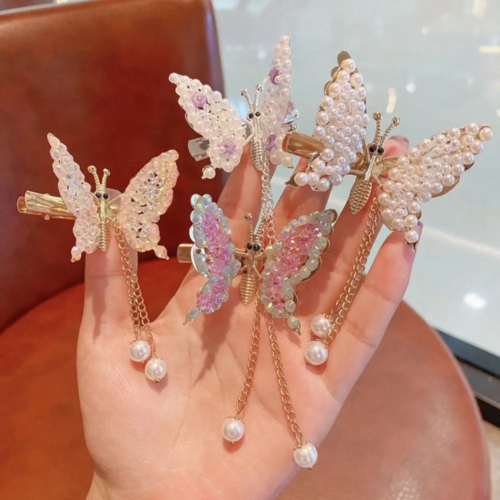 

Pearl Tassel Girl Hair Clip Princess Children Hairpin Ancient Style Hairclip Girl Hair Accessories Butterfly Hairpin