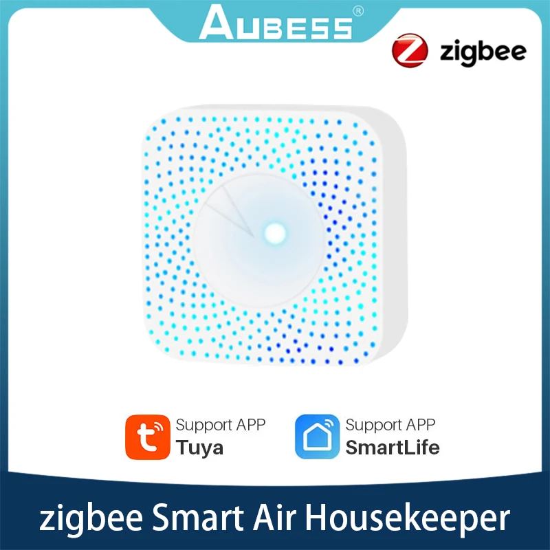 

Zigbee Smart Air Quality Monitor Tuya Smart Life CO2 VOC Gas Formaldehyde Detector Sensor Automation Temperatur Humidity Sensor