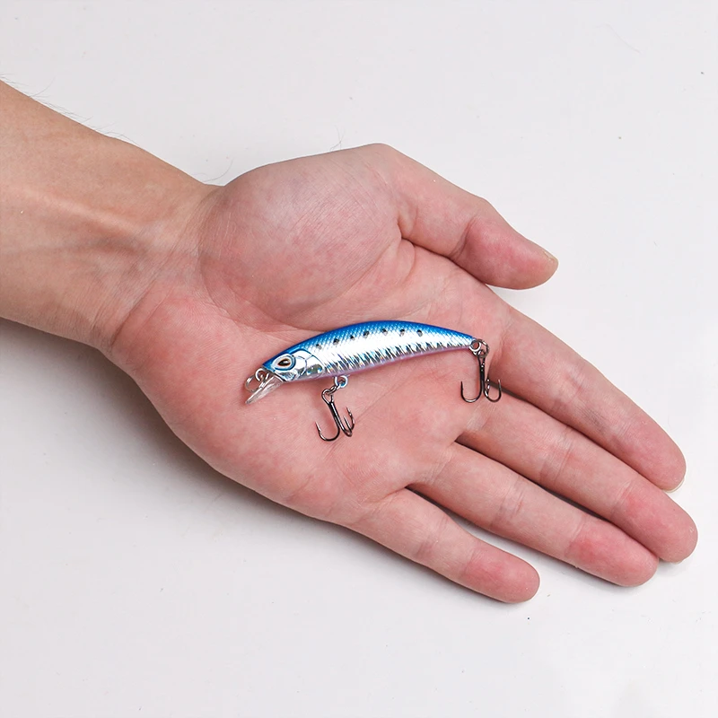 Рыболовная приманка небесно-голубого цвета 68 мм жесткие приманки для