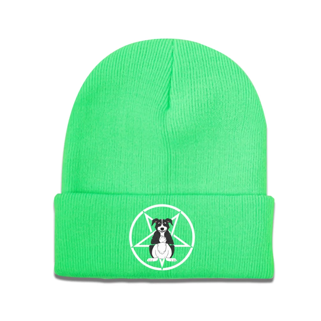 

Humor Mr Pickles Border Collie Dog Tommy Animation Knitting Beanie Caps Skullies Beanies Ski Caps Soft Bonnet Hats Winter Warm