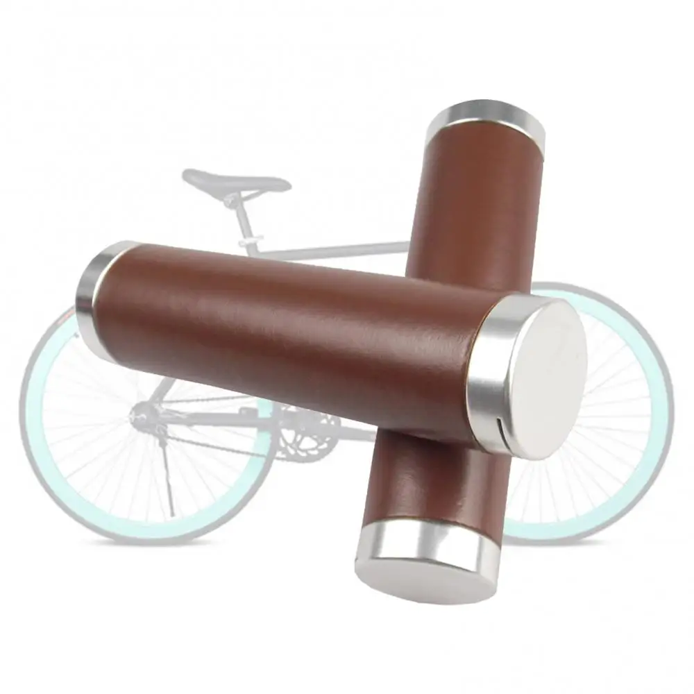 

Grip 1 Pair Vintage Cycling Faux Leather MTB Mountain Bike Bicycle Cover Handle Grips