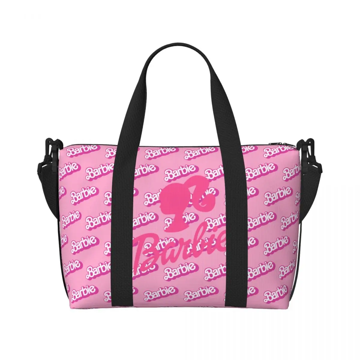 Пляжная большая сумка с логотипом Барби на заказ для женщин очень большие сумки