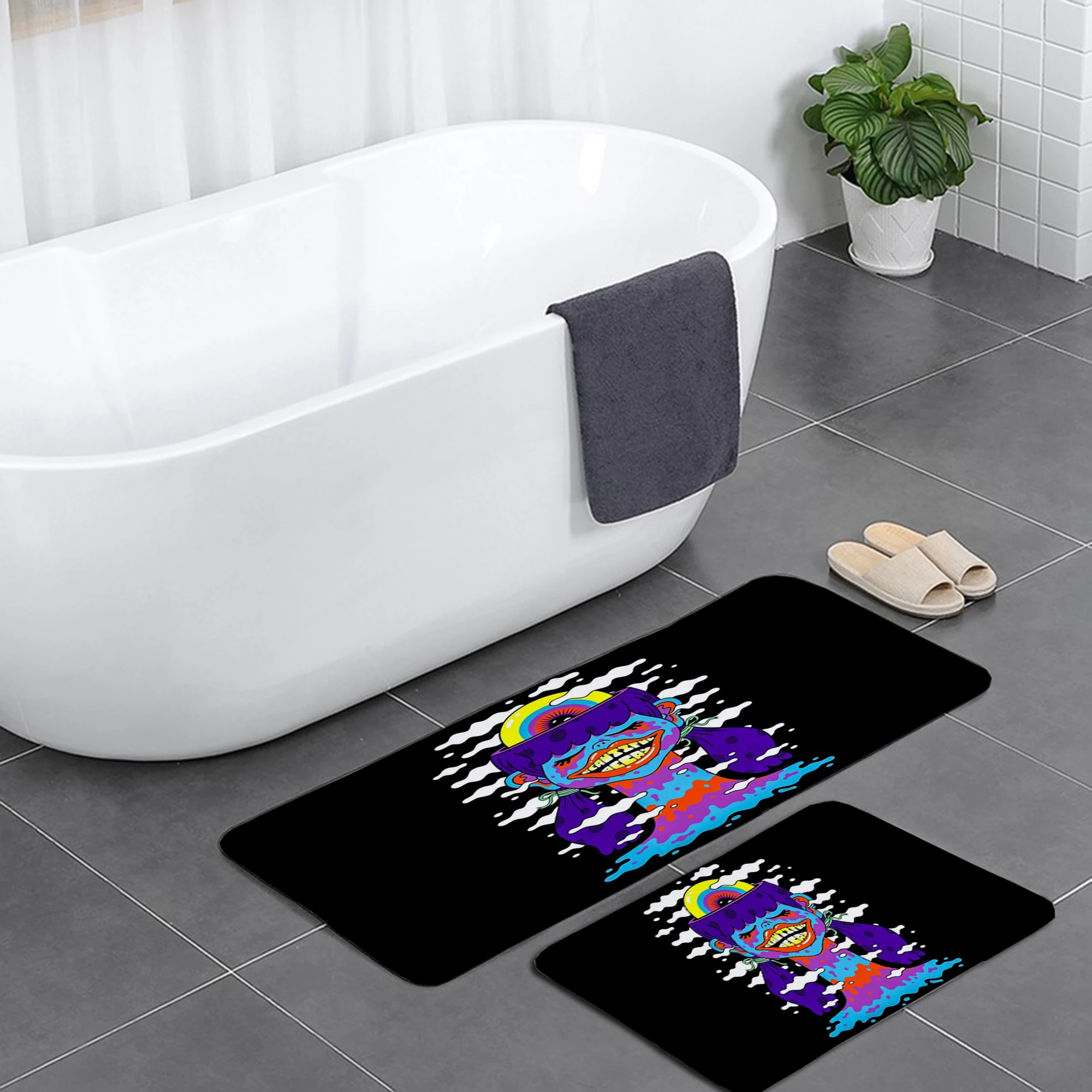 

Funny Anime Camper Carpet Bathroom Entrance Doormat Bath Indoor Floor Rugs Absorbent Mat Anti-slip Kitchen Rug