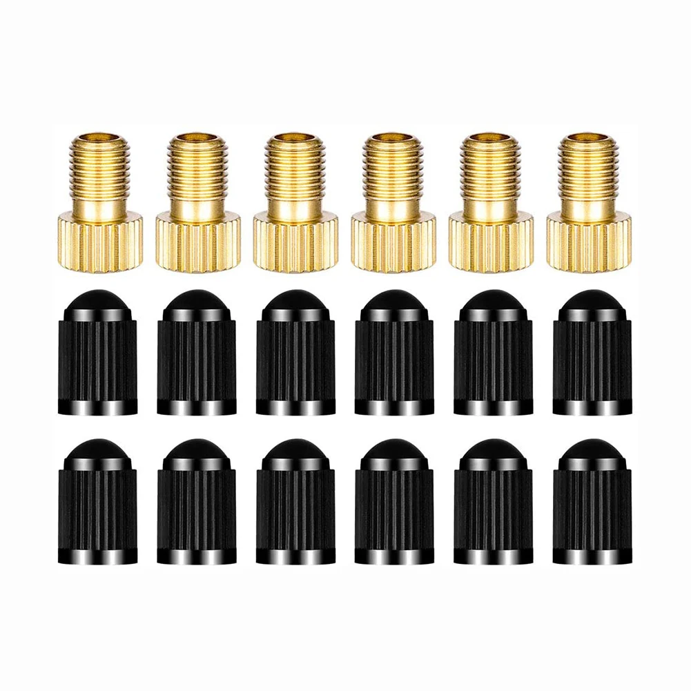 

18 шт./компл. велосипедная передняя звезда + комплект колпачков клапанов шин велосипедная передняя стойка для Schrader сопла Велосипедное оборуд...