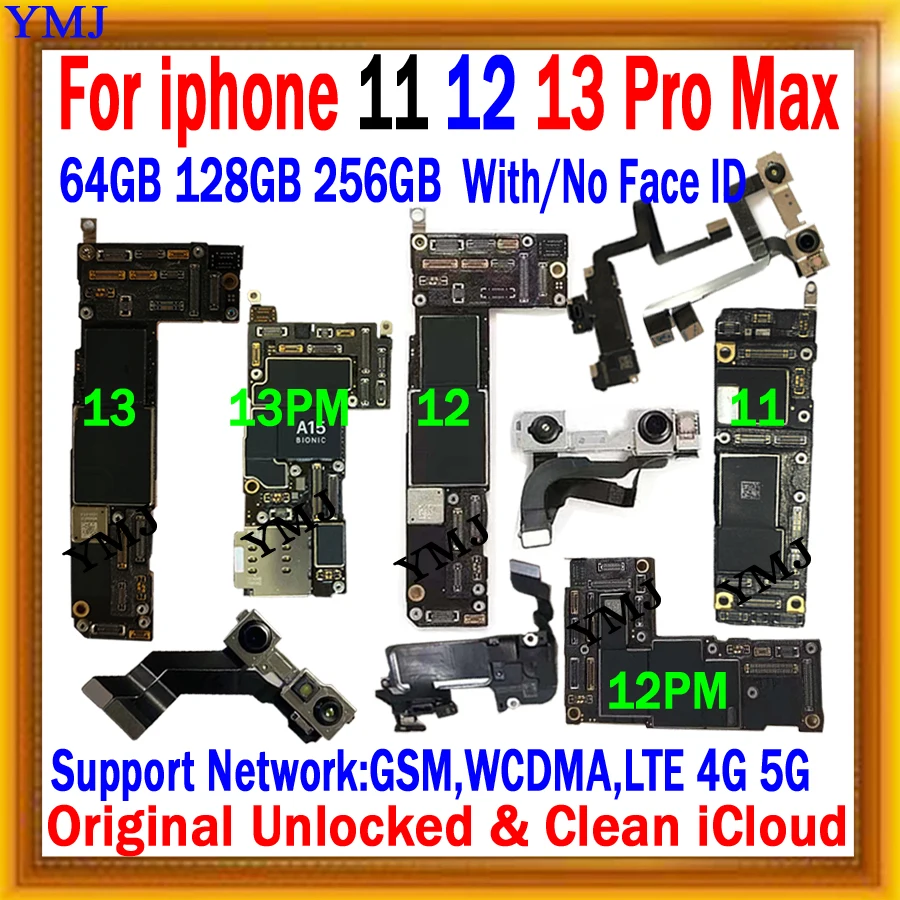 Najtaniej Dla IPhone 11 12 Pro Max 13 Pro Max Płyta Główna Oryginalna Odblokuj Bezpłatną Aktualizację Płytki Drukowanej ICloud I Tablicę Logiczną 4G 5G