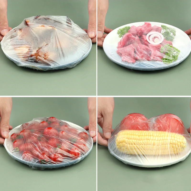 Одноразовые крышки для сохранения свежести продуктов в холодильнике на кухне 50