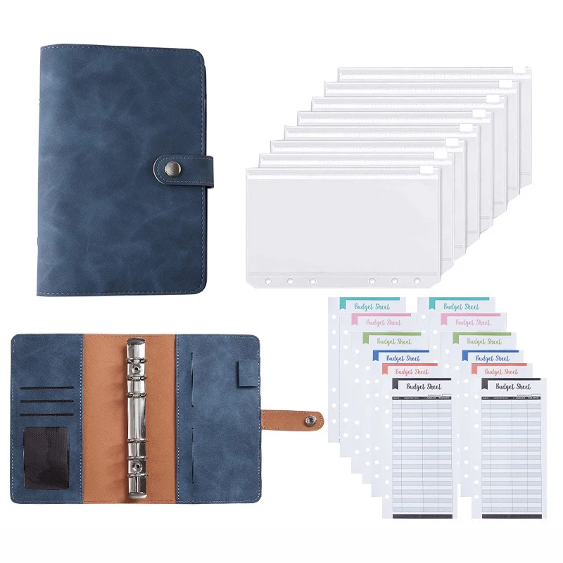 

Мини-органайзер для банковских карт, из искусственной кожи, A6, с прозрачными карманами на молнии