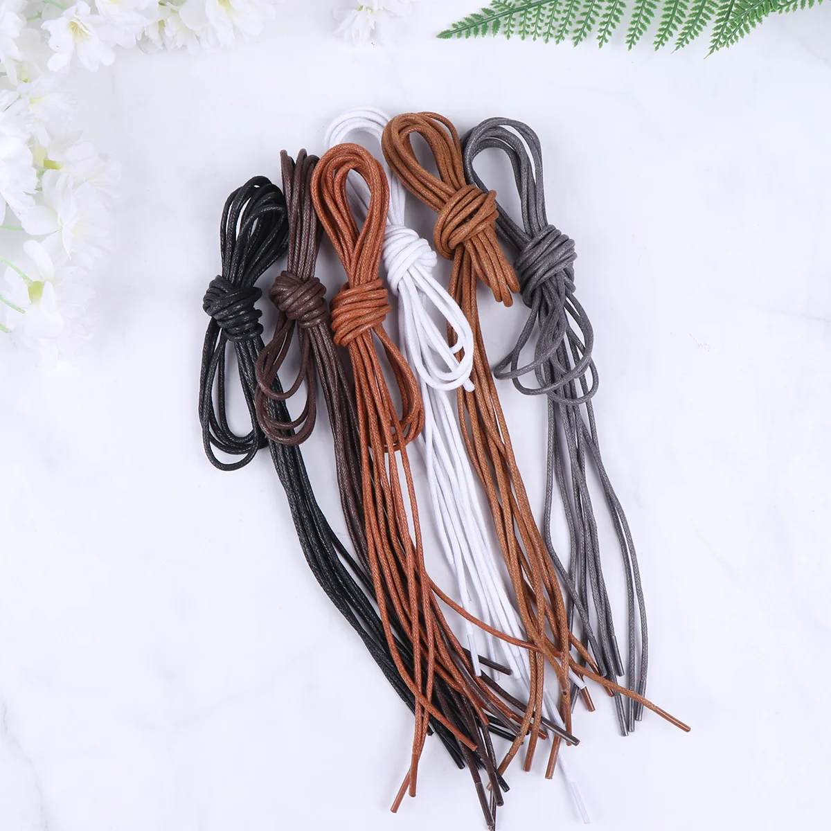12 пар круглых вощеных шнурков для обуви тонкие шнурки аксессуары модельных