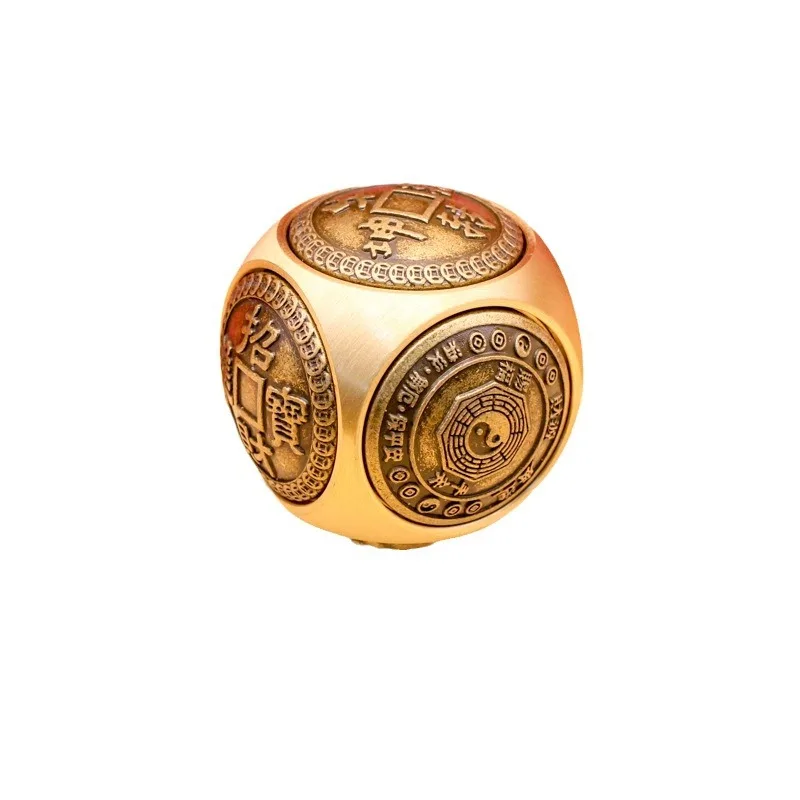 Шестигранный четыре благословения удачи деньги Непоседа медный куб для снятия