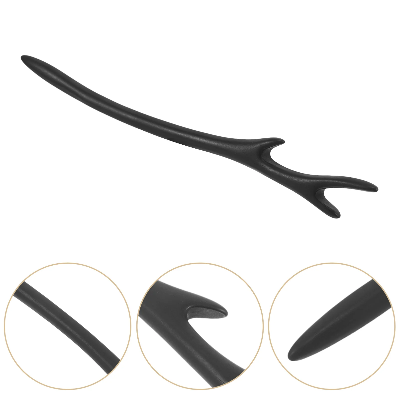 Vintage Japanese Wooden Antler Hair Stick Pin Elegant Retro Chopstick Women hair Accessory for Bun Updo Traditional Hairsty