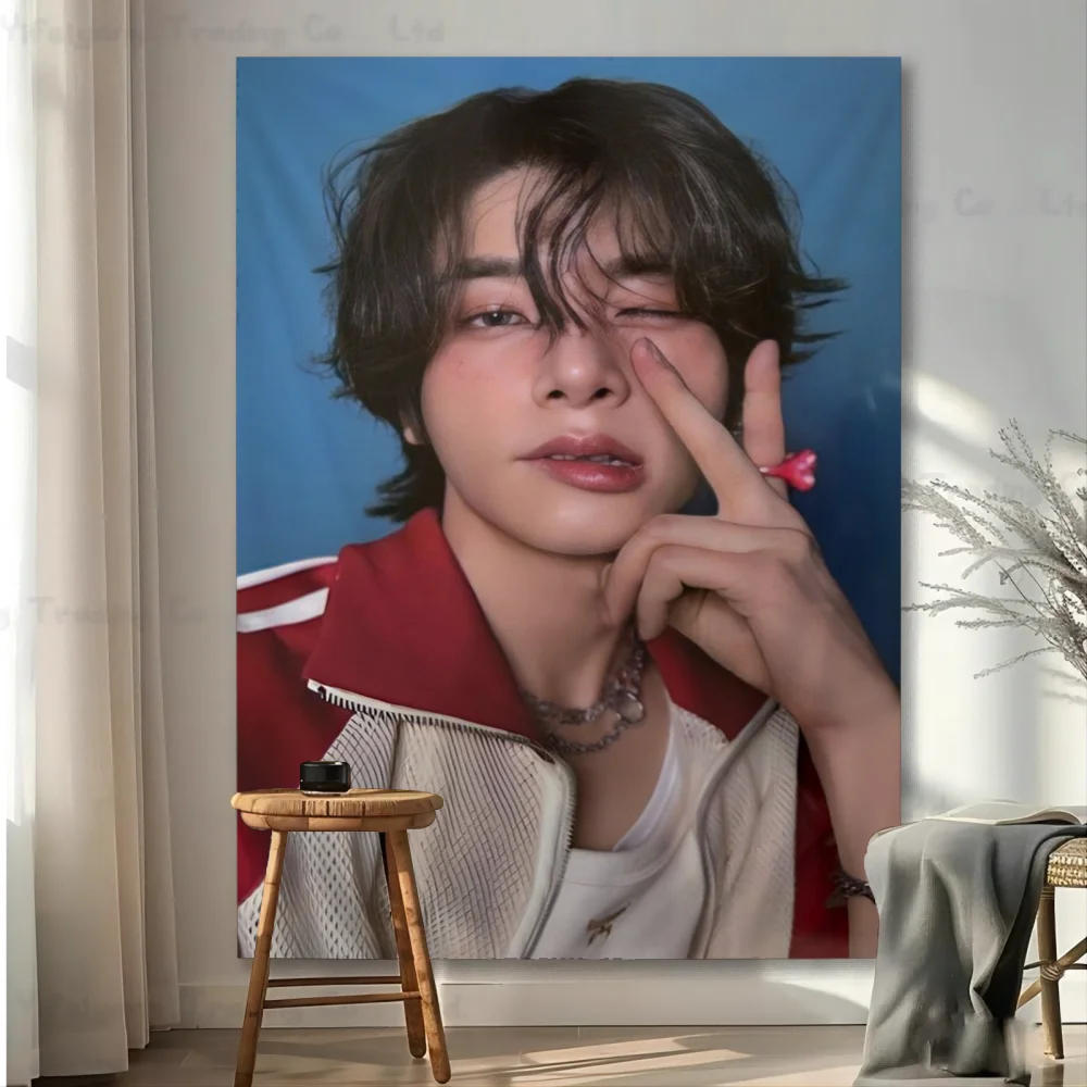 K-kpop ENHYPEN Sim Jae Yun Jake Tapestry Art Printing Japanese Wall Anime Hanging Home Decor