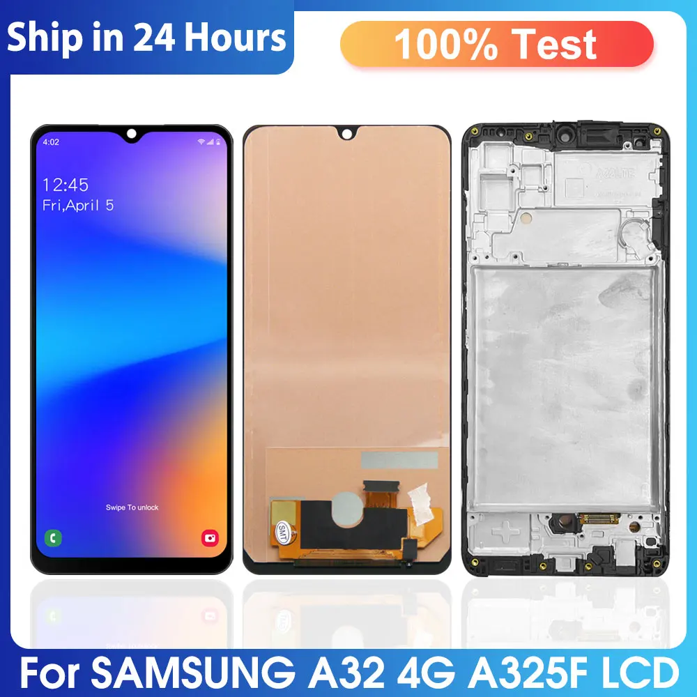 

100% Tested 6.4" For Samsung Galaxy A32 4G LCD Display Touch Screen Replacement For Galaxy A32 A325F A325M A325N LCD,with Frame