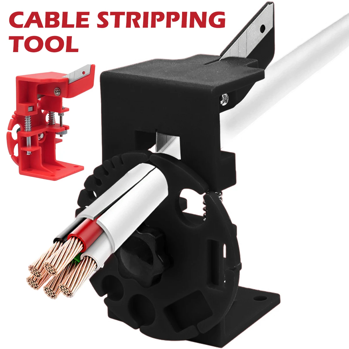 

Handheld Wire Stripper Portable Wire Stripping Tool Adjustable Cable Stripper Machine Hand Electric Wire Cable Peel Electrician