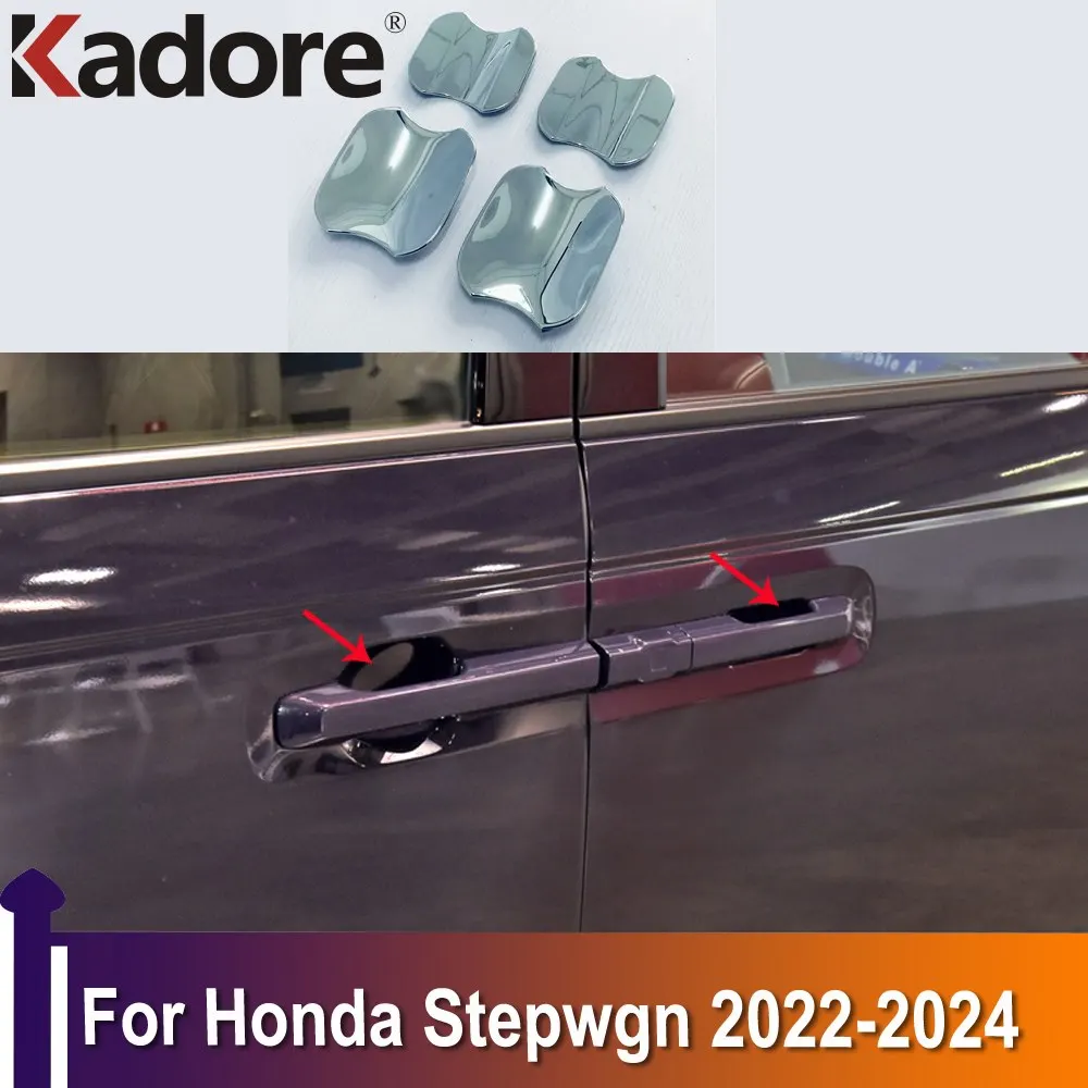 

Боковая дверная ручка, защитная крышка чаши, Накладка для Honda Stepwgn 2022 2023 2024, хромированная Автомобильная наклейка, аксессуары