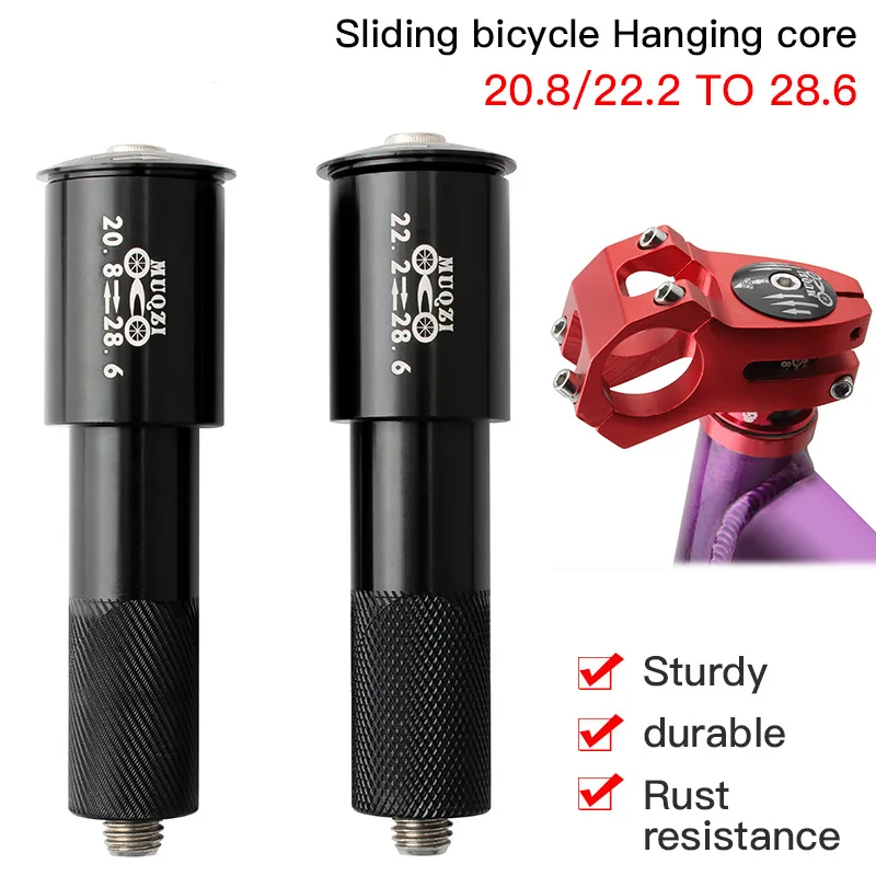 

20.8/22.2MM MTB Road S Bike Fork Stem Extender Adapter Child Bicycle Stem Extend Aluminum Alloy Conversion Hanging Core