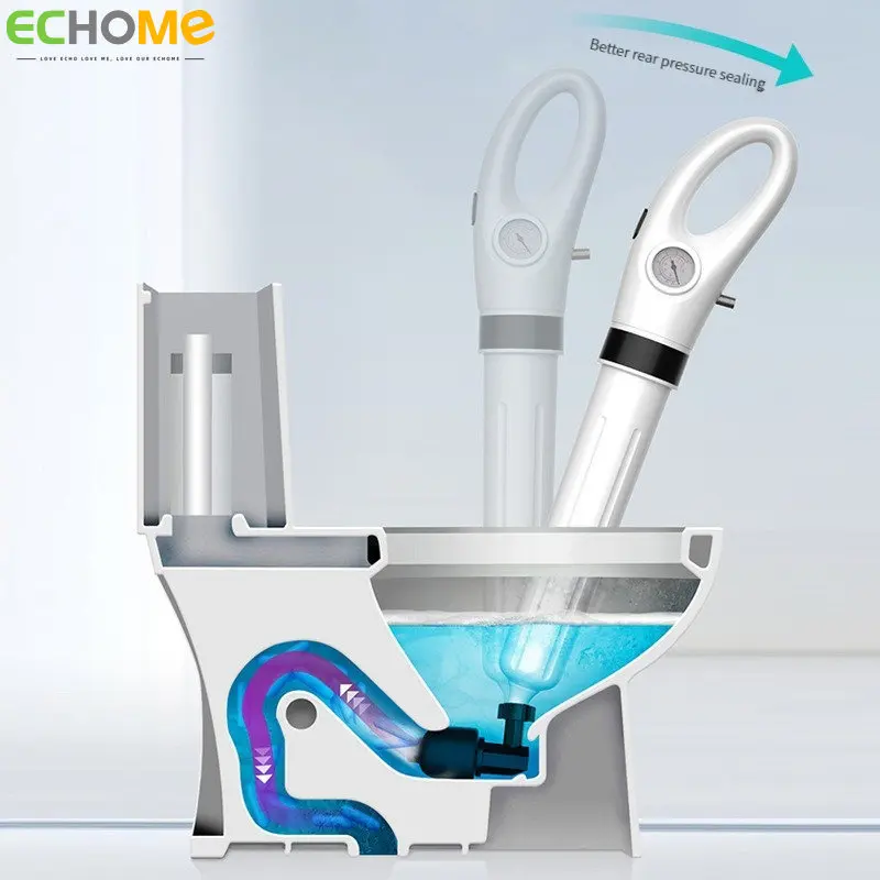 

ECHOME Toilet Sewer Dredge Clogged Remover Pipe Plungers Drain Blaster High Pressure Cleaner Manual Pneumatic Pipe Dredging Tool