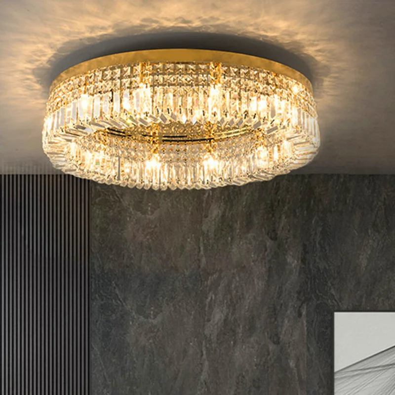 

Art Chandelier Led Pendant Lamp Ceiling Light Modern Crystal Dining Room Gold Living Decoration