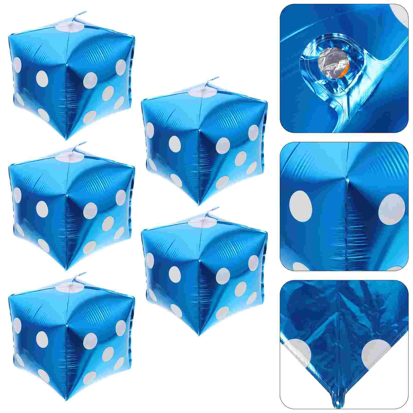 

Balloons Dice Party Foil Casino Decorations Balloon Cube Inflatable 90S Square Decorationsupplies Theme Aluminum Decor Red Mylar
