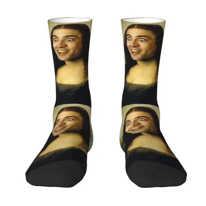 

Kawaii Nicolas Cage Mona Lisa Funny Meme Socks Men Women Warm 3D Print Sports Basketball Socks