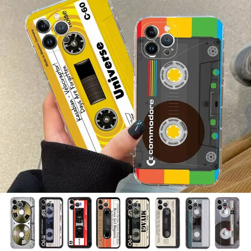 

Vintage Cassette Tape Retro Style Phone Case For iPhone 14 11 12 13 Mini Pro XS Max Cover 6 7 8 Plus X XR SE 2020 Funda Shell