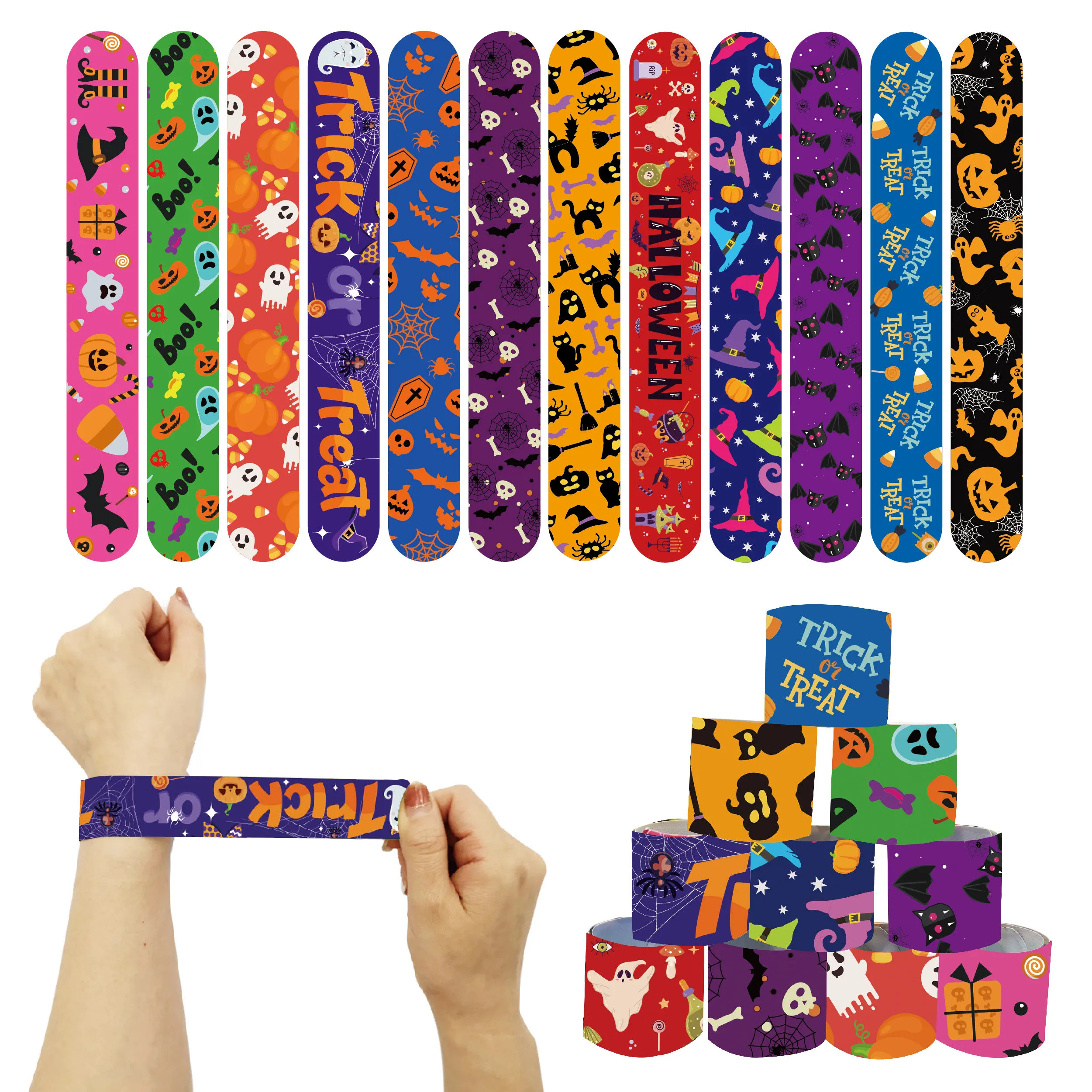 12 шт. детские браслеты на Хэллоуин Рождество День святого Валентина