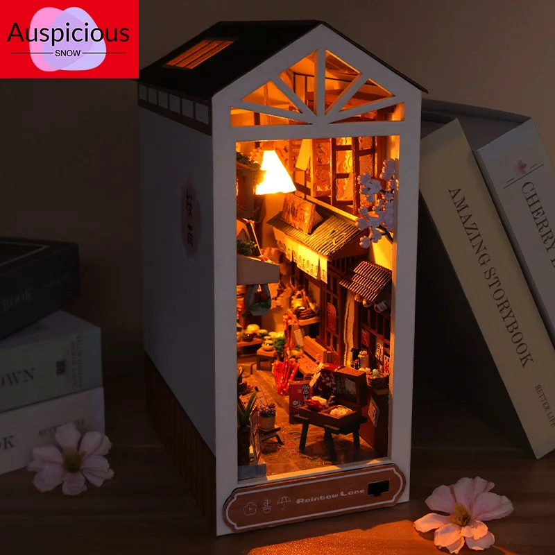 

Diy Wooden Cabin Tc17 Rainy Alley Handmade Diy House Model Toy Decoration Creative Bookstand New Year Gift For Girlfriends