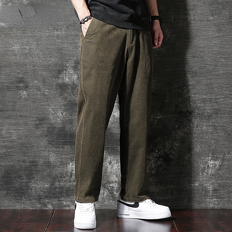 

Spring Autumn Classic Style Men Trousers Military Pant 2022 Out Door Corduroy Slim Casual Trousers Male Office Work Trousers G23