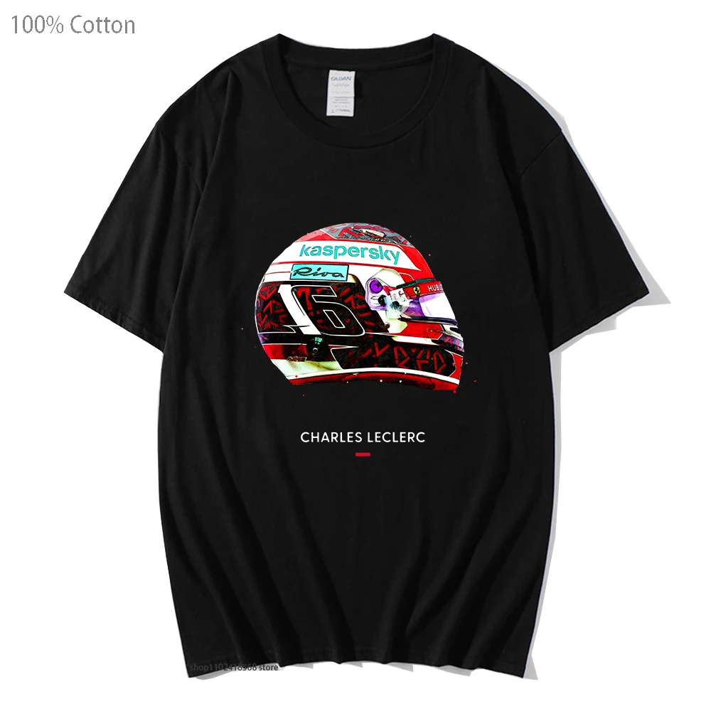 

F1 T-Shirts Charles Leclerc Tshirt 100%cotton Oversized Y2k Clothes Funny Games Shirt Men Clothing Tees Women's Short Sleeve Top