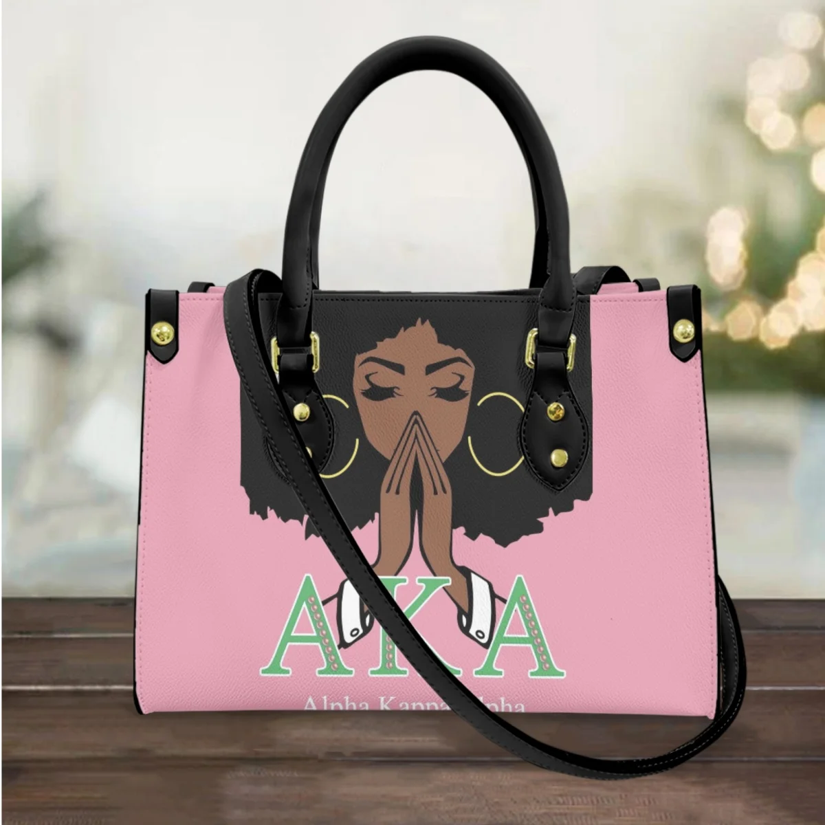 

Fashion Cross Body Bags for Women Alpha Kappa Alpha Brand Designer Women's Handbags Street Luxury PU Leather Shoulder Bags Woman