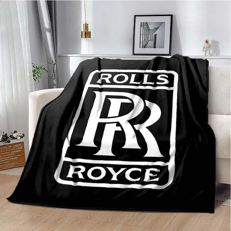 Мягкое фланелевое одеяло с рисунком R-Rolls-Royce подходящее для гостиной/спальни