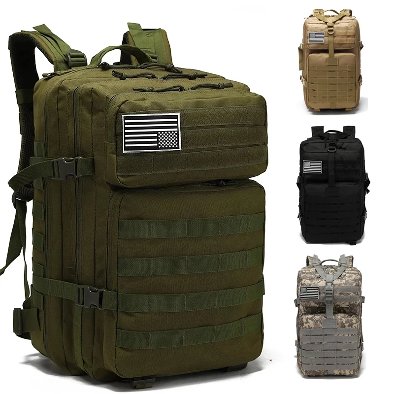 

Военный Тактический нейлоновый рюкзак 50L/30L 1000D, армейская сумка с системой «Молле» для отдыха на природе, 3P, водонепроницаемые сумки для пох...