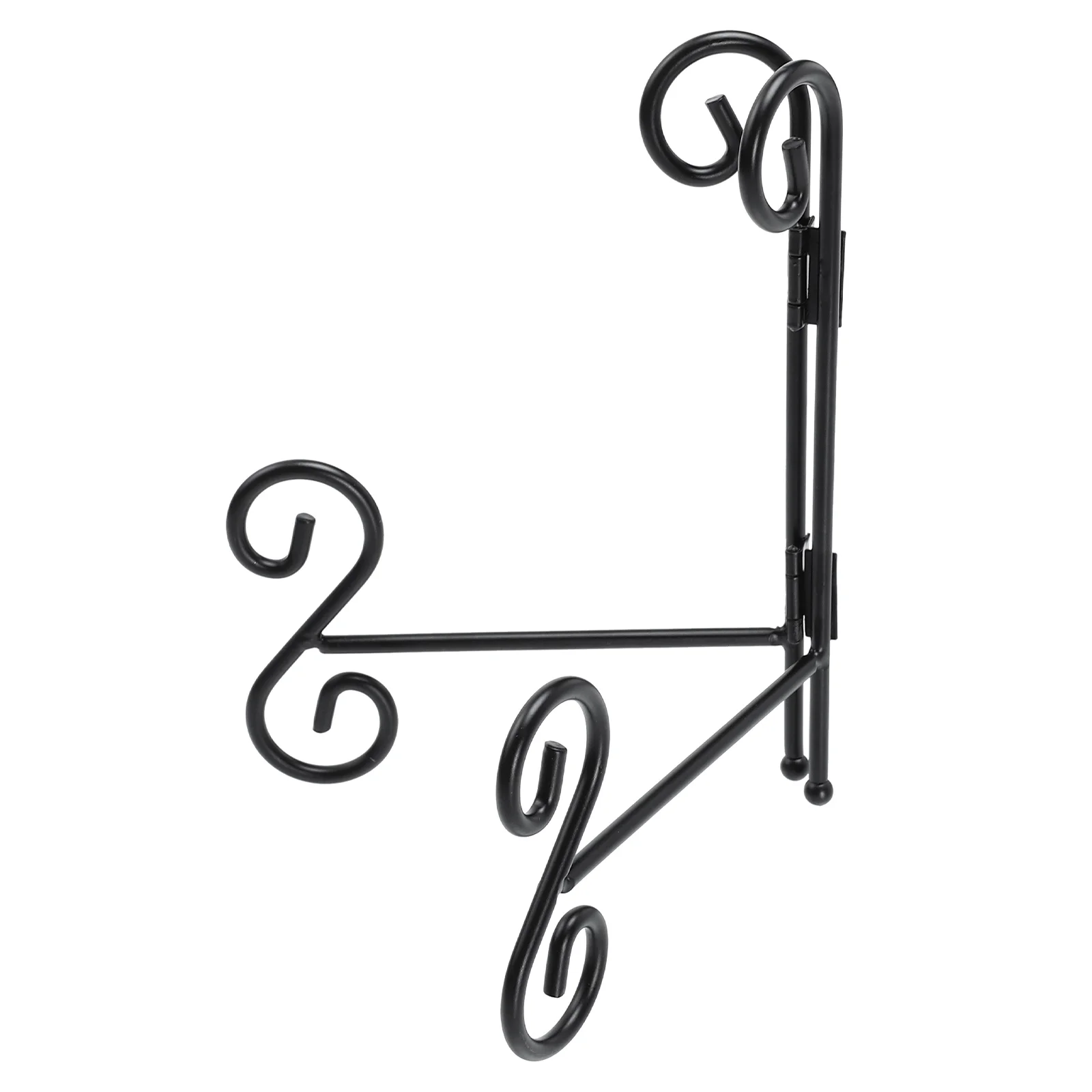 

Stand Iron Easel Display Plate Holder Dish Shelf Metal Picture Showing Racks Photo Storage Frame Rack Tabletop Black Home