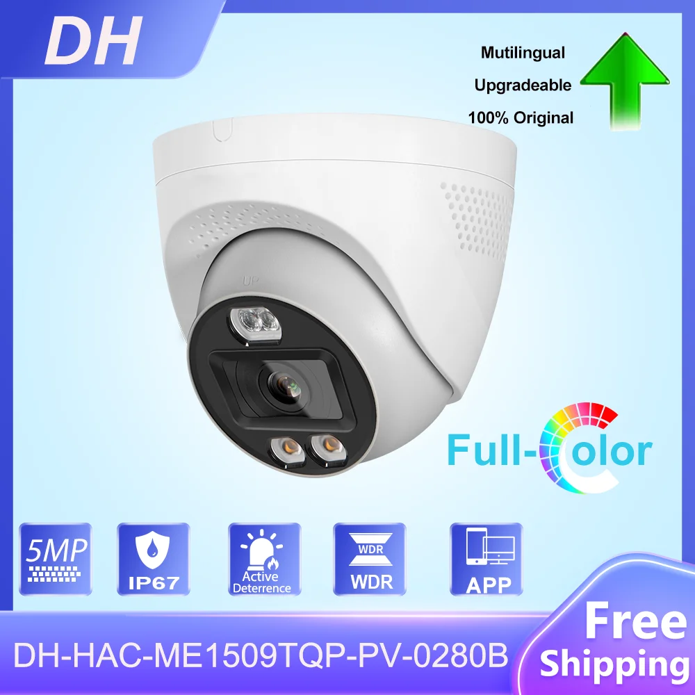 

Dahua 5MP HDCVI Full-Color Active Deterrence Camera DH-HAC-ME1509TQP-PV-0280B WDR IP67 CCTV Security Suriveilance Camera