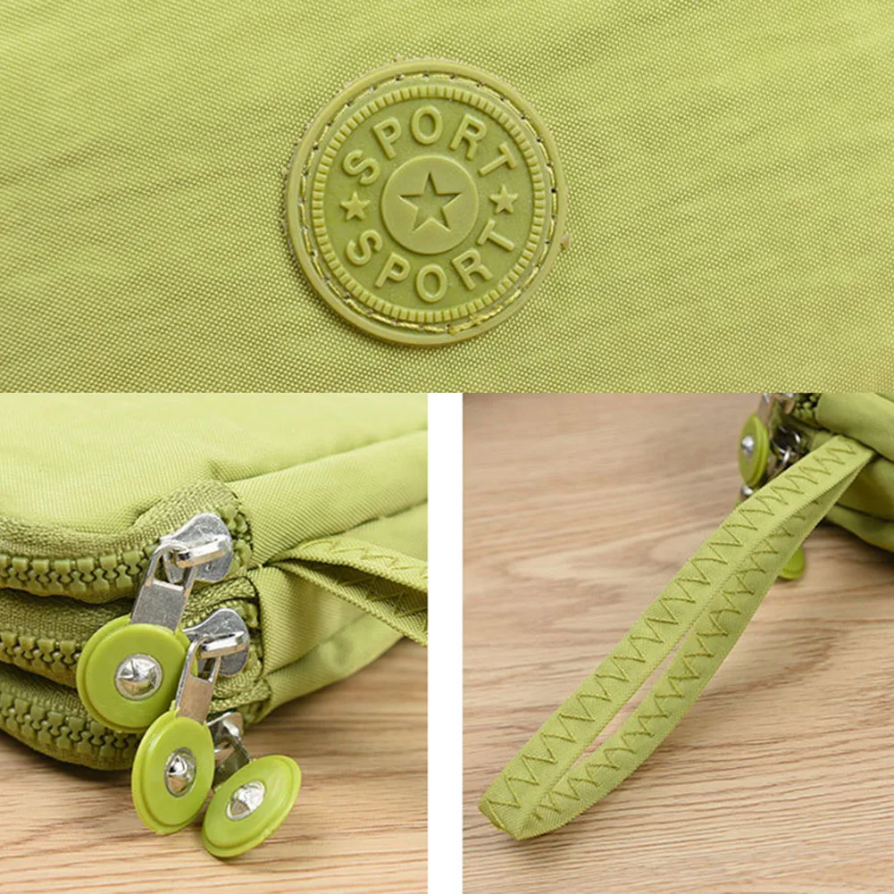 Women Zipper Canvas Long 3 Layer Purse Clutch Coin Phone Money Wallet Card Key Holder Makeup Bag Evening Handbag New Arrivals