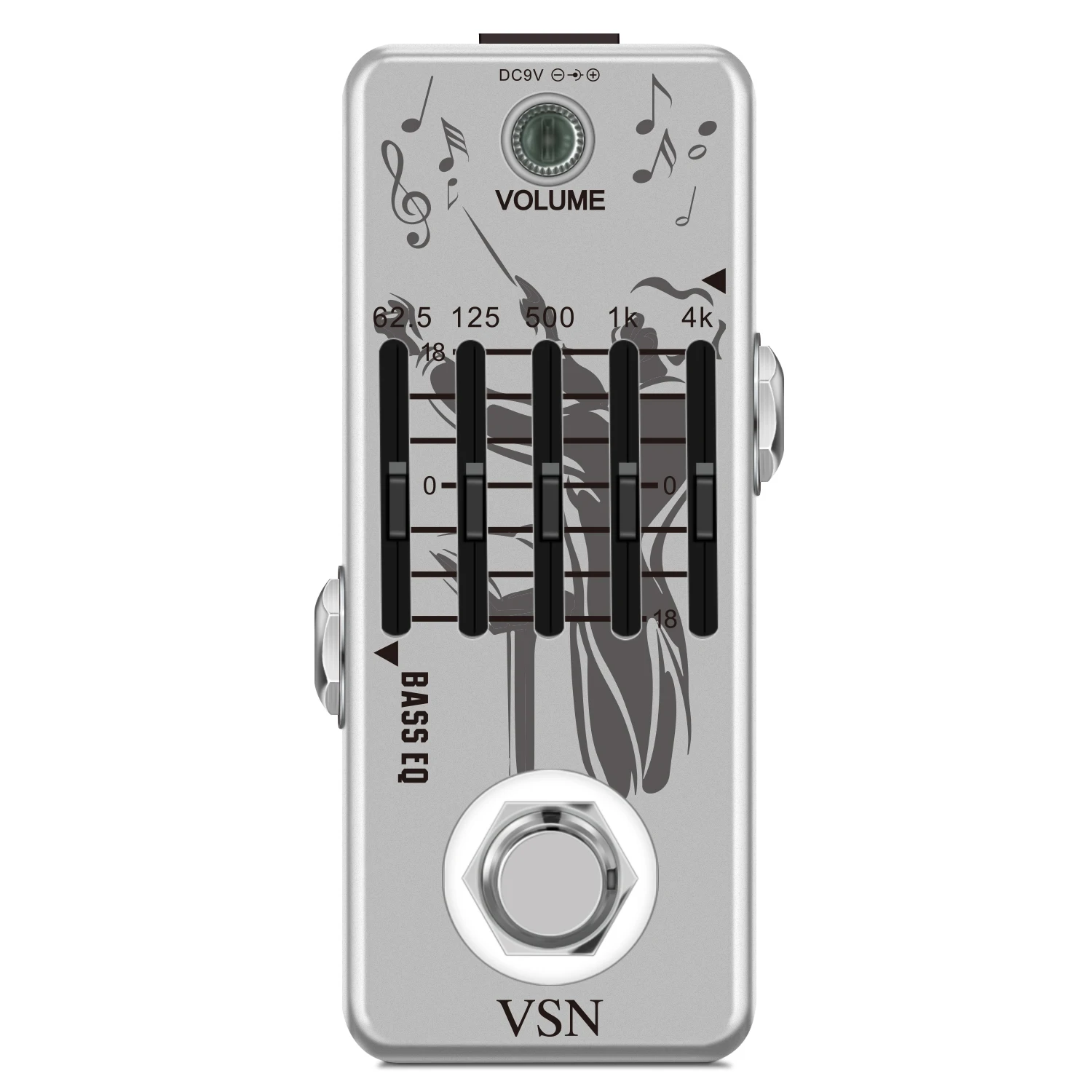 VSN  LEF-317B  Bass EQ Pedal 5 Band Equalizer Pedals For Bass Guitar With 5 Band Graphic Mini Size True Bypass