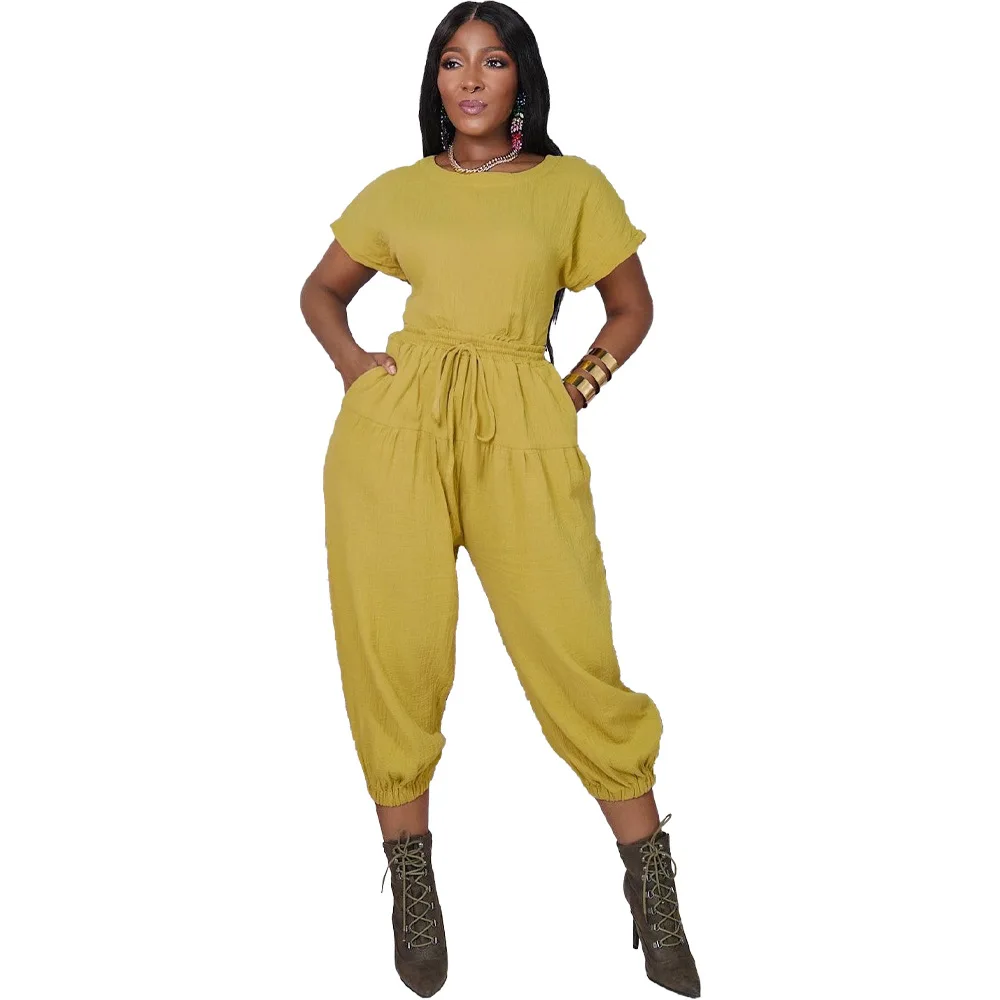 Комплект Perl женский из двух предметов модный пикантный однотонный костюм с