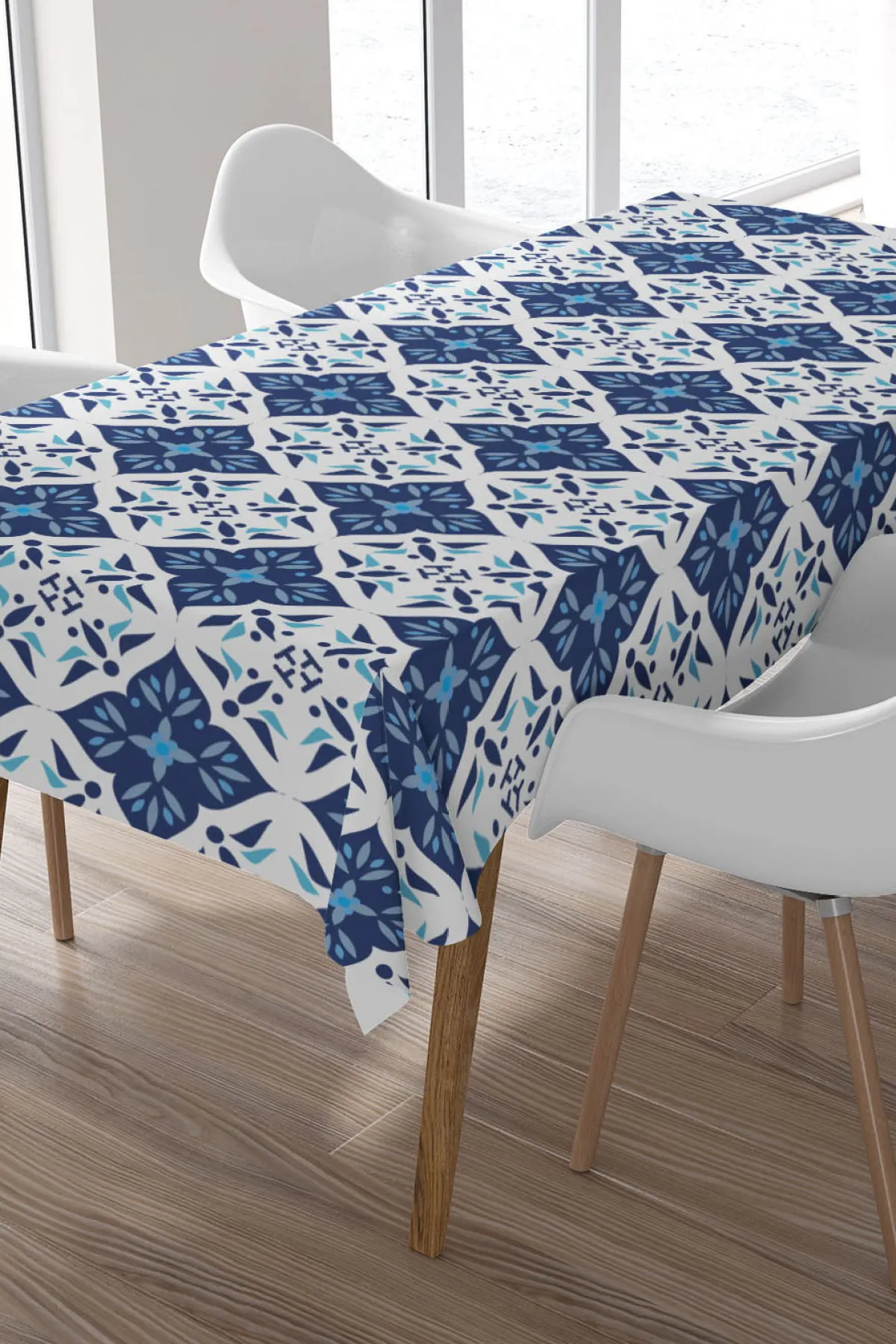 

Декоративная настольная Обложка синего цвета с рисунком мандалы на белом фоне