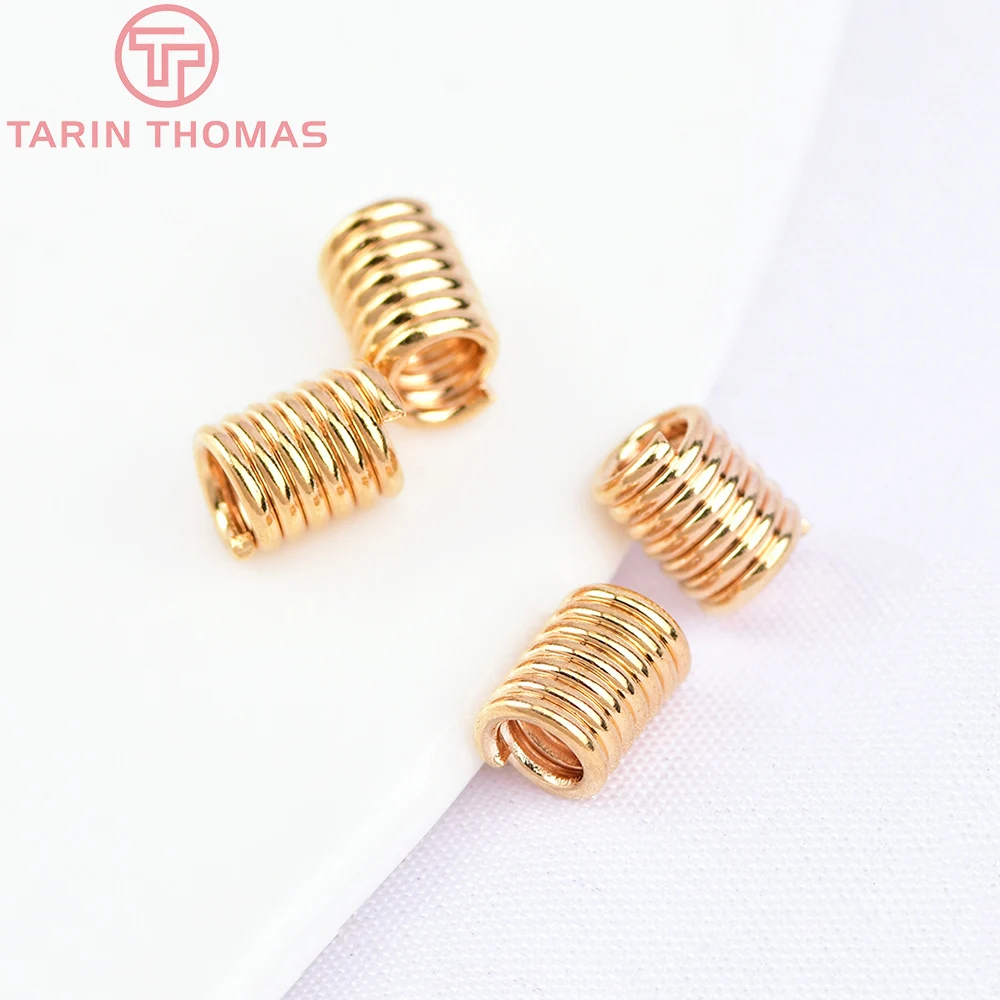 

(6019) 20PCS 4x5MM 24K Gold Color Brass Spring Connector High Quality DIY Jewelry Making Findings Accessories Wholesale