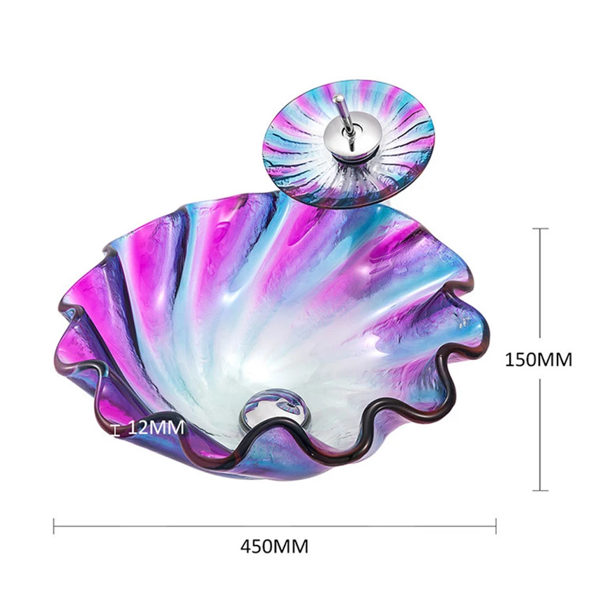 Умывальник из закаленного стекла для отеля маленькая раковина над стойкой