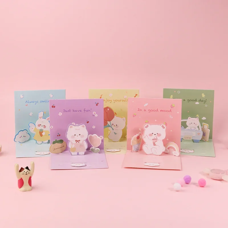 Всплывающий стиль милый плюшевый мишка торт с изображением животных на день