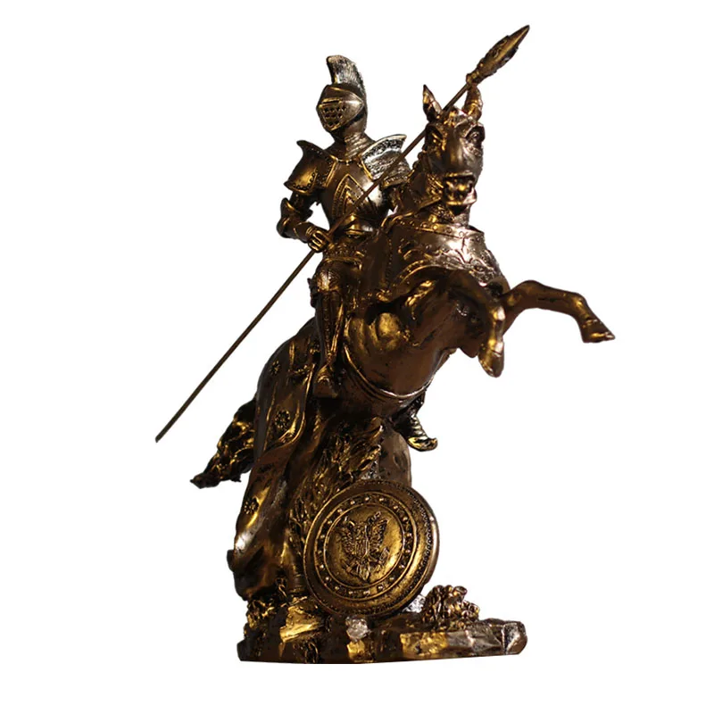 

Античная скульптура средневекового воина, броня, украшение для дома, ретро фигурки римского рыцаря, украшение для гостиной, крыльца