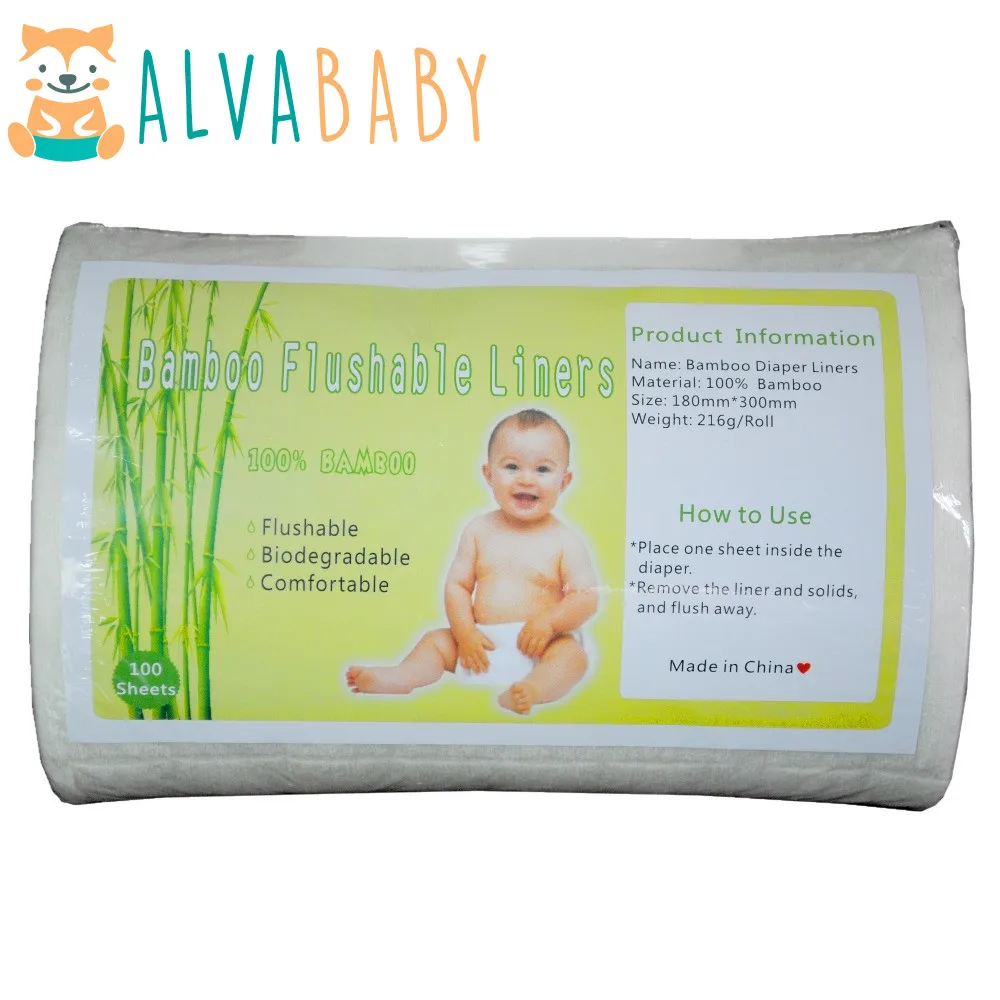 ALVABABY Baby Cloth Diapers Covers Reusable Waterproof Newborn Fitted Bamboo 
