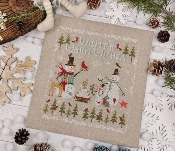 Игла сделай сам вышитая семейный теплый снеговик 37-40 набор для вышивки крестом 28