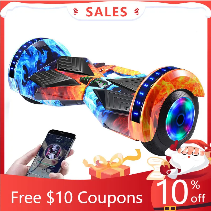 

2022 китайский поставщик, 8-дюймовый светодиодный фонарь, двухколесный Электрический Ховерборд, умный электрический балансировочный автомоб...